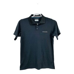 Columbia Sportswear Company Mens Short Sleeves Black Polo Shirt Size Small‎ NWOT